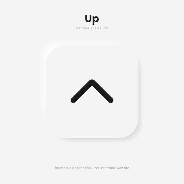3d upload button icon. uploading icon. up arrow bottom side symbol. click here button for ui ux