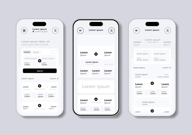 3d vector illustration of flat style ui or ux design