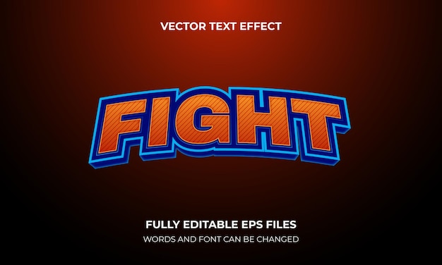 3d vector text effect template design