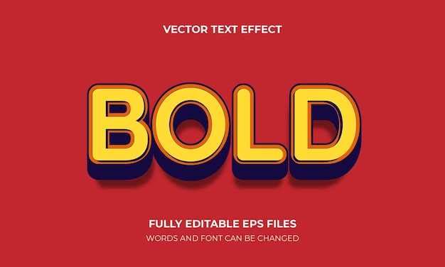 3d vector text effect template design