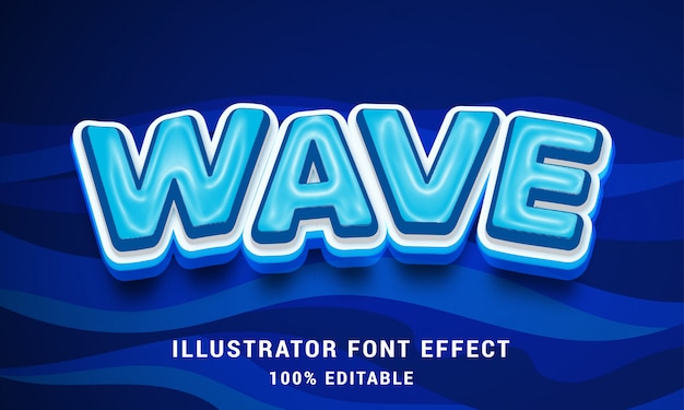 3d wave - easy editable text effect