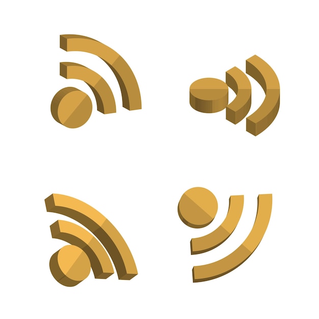 3d wifi signal realistic vector green concept