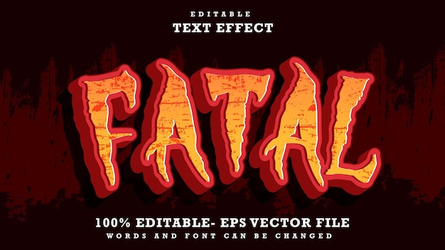 3d Word Fatal Editable Text Effect Design Effect Saved In Graphic Style