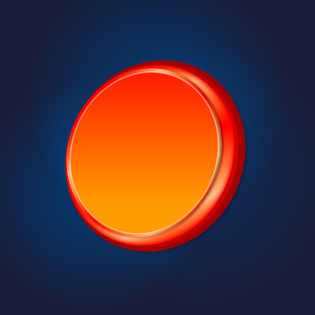 3d yellow ellipse side view for compositing
