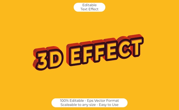 3D Yellow Text Effect Editable Text Effect
