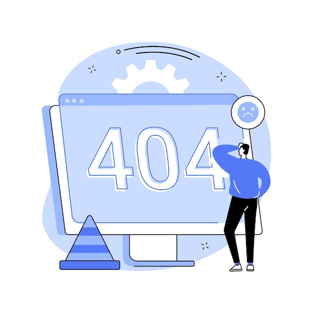 404 error abstract concept vector illustration