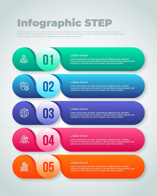 5 STEP GROWTH STRATEGY INFOGRAPHIC TEMPLATE