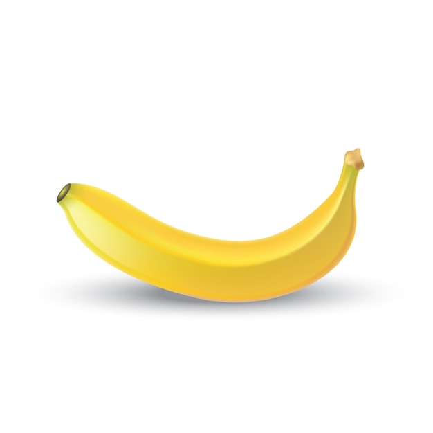 a banana with a shadow on the bottom of it