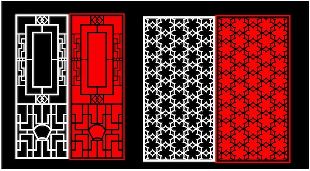 A black and red pattern with the word art on it