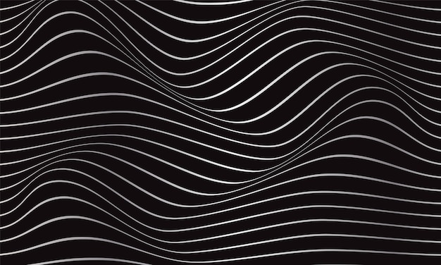 a black and white background with wavy lines