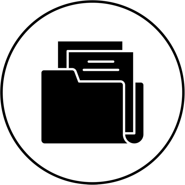 a black and white circle with a box in it