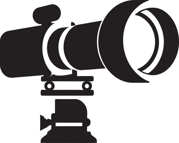 a black and white drawing of a camera with a picture of a lens and a picture of a camera