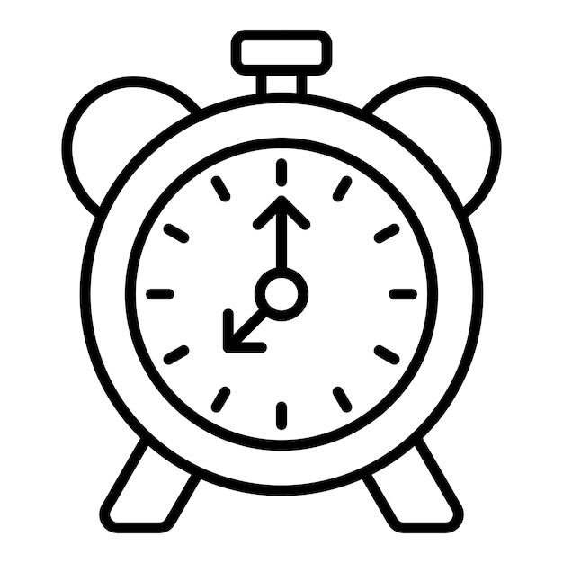 a black and white drawing of a clock with the number 7 on it