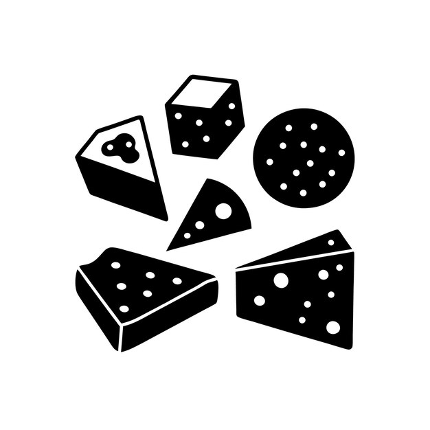 a black and white drawing of some chocolates and hearts