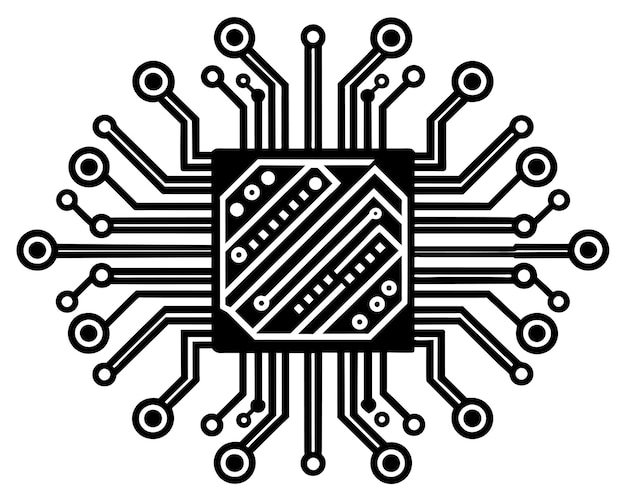 a black and white image of a circuit board with the word circuit on it