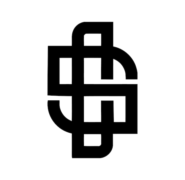a black and white logo with a symbol that says  the word  on it