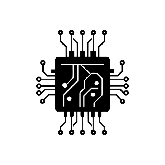 a black and white logo with the word circuit board