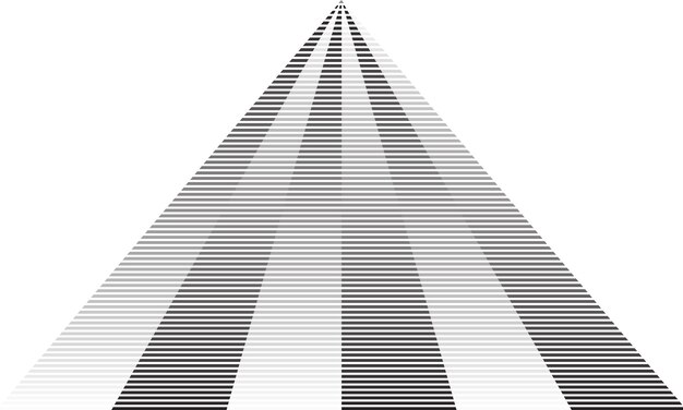 a black and white photo of a pyramid with a white background