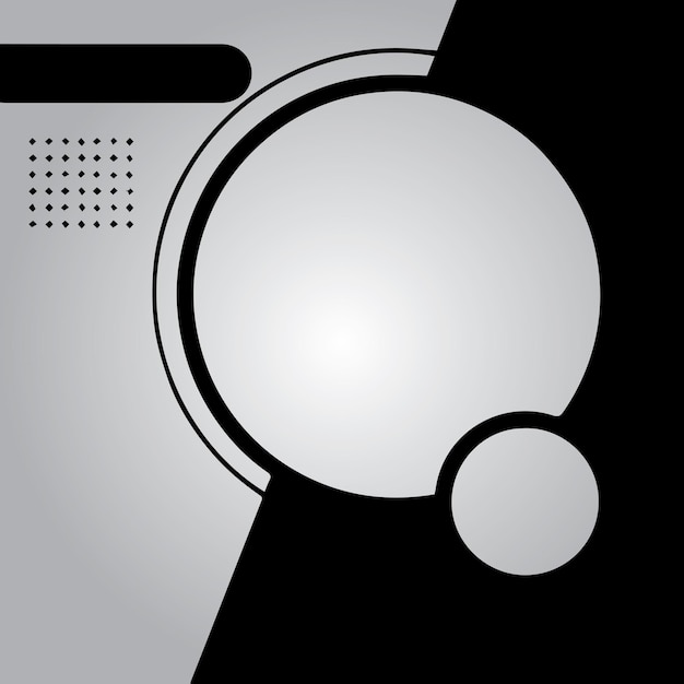 a black and white picture of a circle and a white object