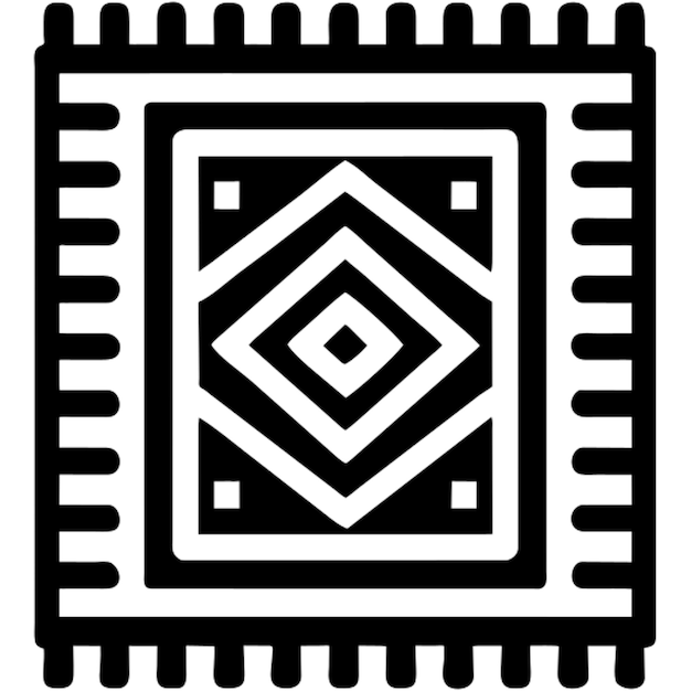 a black and white square with a white square in the middle