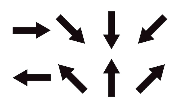 a black arrow pointing to the right with the words arrows