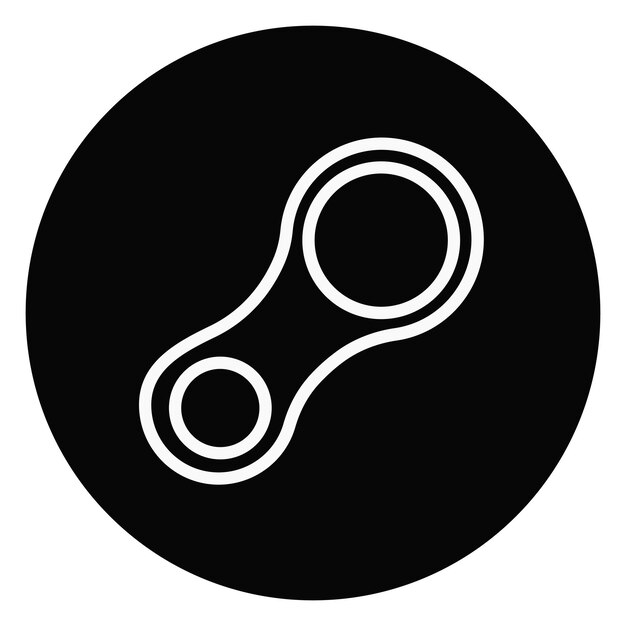 a black circle with a white circle that says  the word  on it