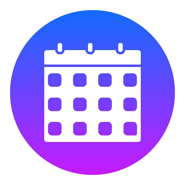 a blue and pink calendar with a blue and pink border