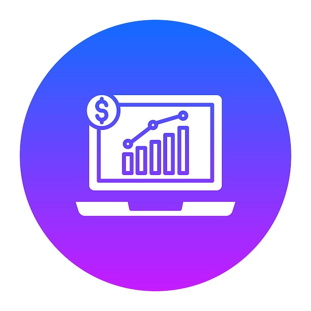 a blue and purple circle with a diagram of a dollar bill