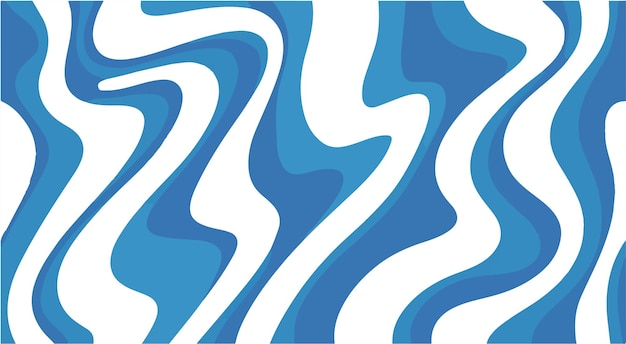 a blue and white abstract painting with the blue lines