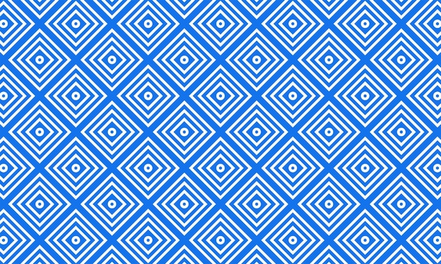 A blue and white background with a diamond pattern.
