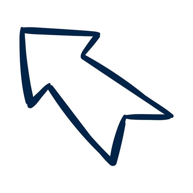 a blue arrow pointing up with a white background
