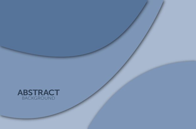 A blue background with blue circles. Abstract realistic paper decoration for design