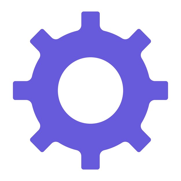 a blue gear with a large center that says quot the gear quot