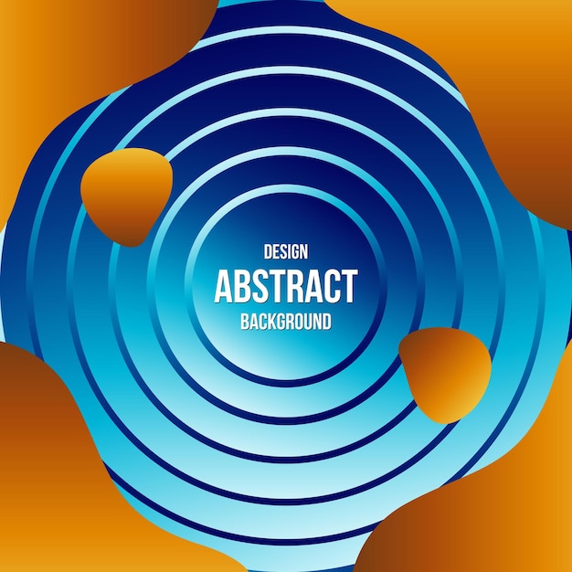 a blue spiral with a blue background and a blue circle with orange circles in the middle