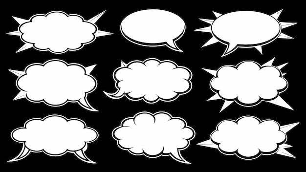 a bunch of speech bubbles with a speech bubble in the middle