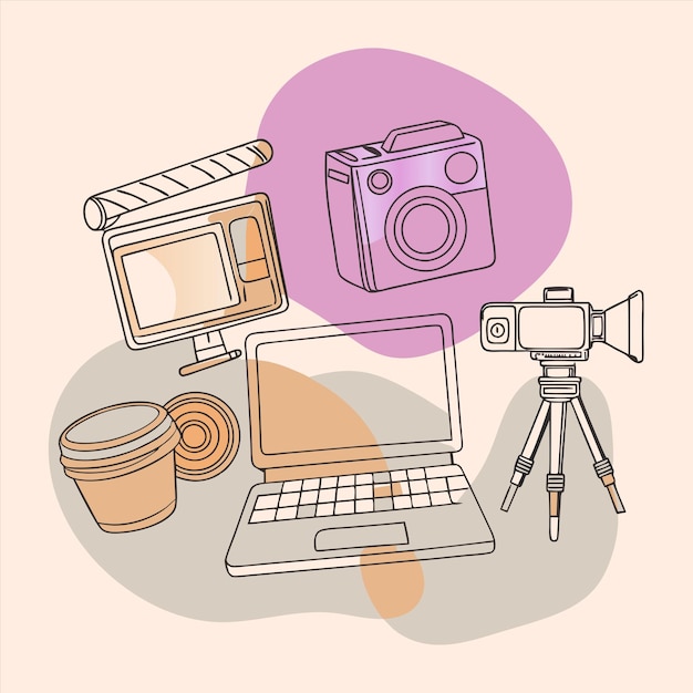 a camera and a camera with a camera on it
