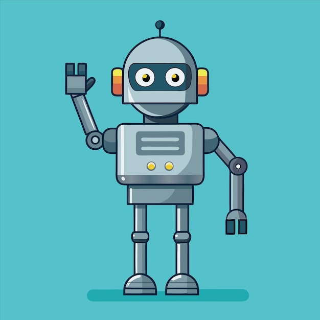 a cartoon of a robot with the words robot on it