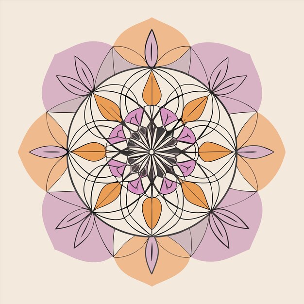 a circle of a flower design is shown with a design that says the flower