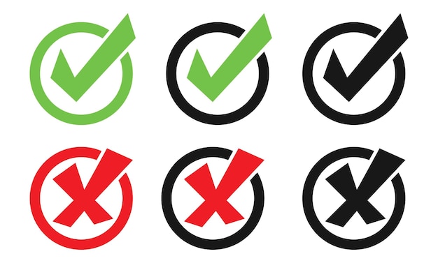 A circle with a green and black tick and a green tick in the middle.