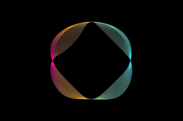 A circular frame featuring a gradient empty space in the center for Text