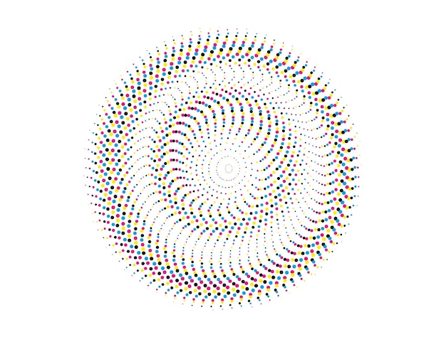 a circular pattern with colorful dots on it geometric circle