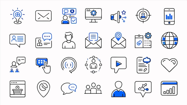 a collection of business icons including one that says quot business quot