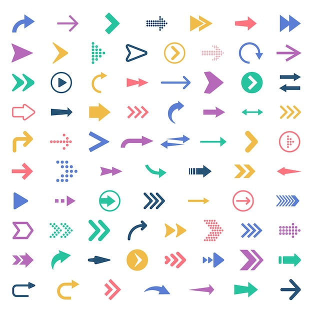 a collection of colorful arrows with arrows and arrows