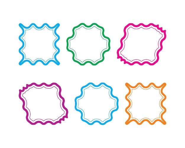 a collection of colorful circles with a blue and green design