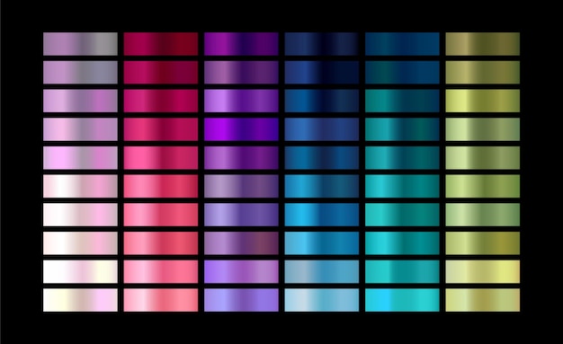 a collection of different color patterns
