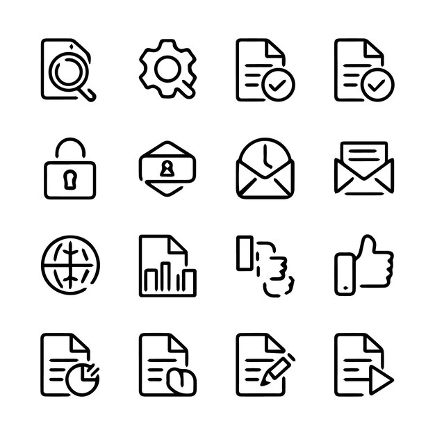 a collection of icons including one that says  ok