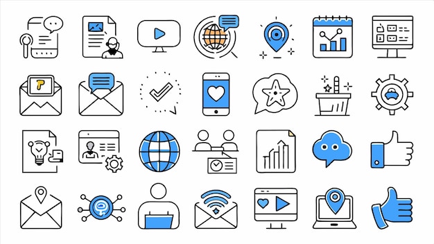 a collection of icons including one that says  the time of day