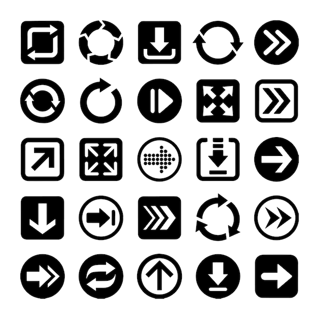 a collection of signs including arrows arrows and signs