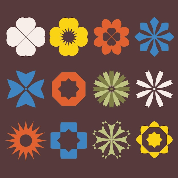 a collection of simple abstract geometric vector shapes