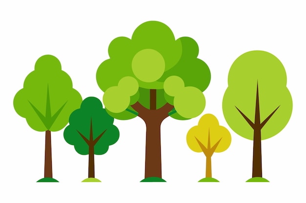 a collection of trees with different colors and the words  trees